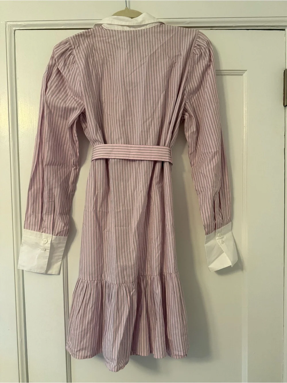 NWT J. Crew Tiered shirt-dress in striped cotton poplin Size 6